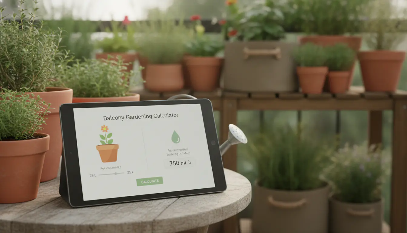 Calculateur : volume de pot et arrosage recommandé