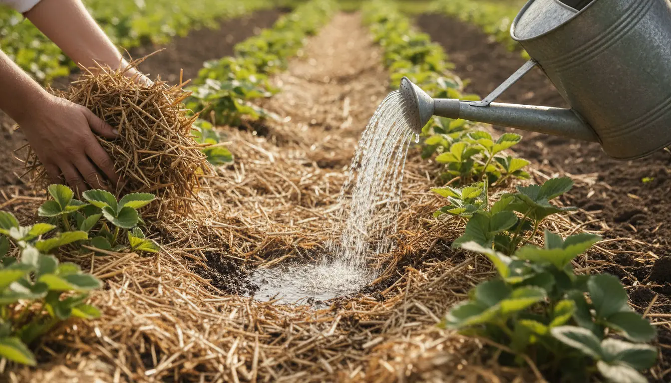 Paillage et arrosage après plantation